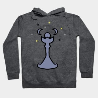 Triple Queen - Retro Triple Goddess Chess Piece Icon Hoodie